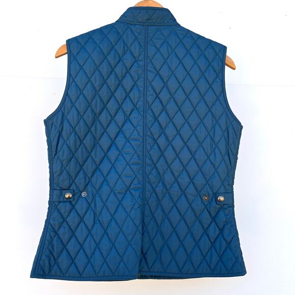 Vintage Belstaff Women’s Quilted Blue Lightweight Vest Gilet Diamond Medium - Picture 3 of 12